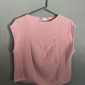 Pastel cap sleeve Knit top